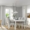 Nordic Gather 8 – Table and 8 chairs, white white/Orrsta light grey, 180/240 cm