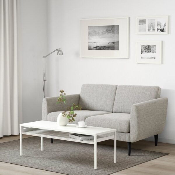2 Seat Sofa Beige Brown Black
